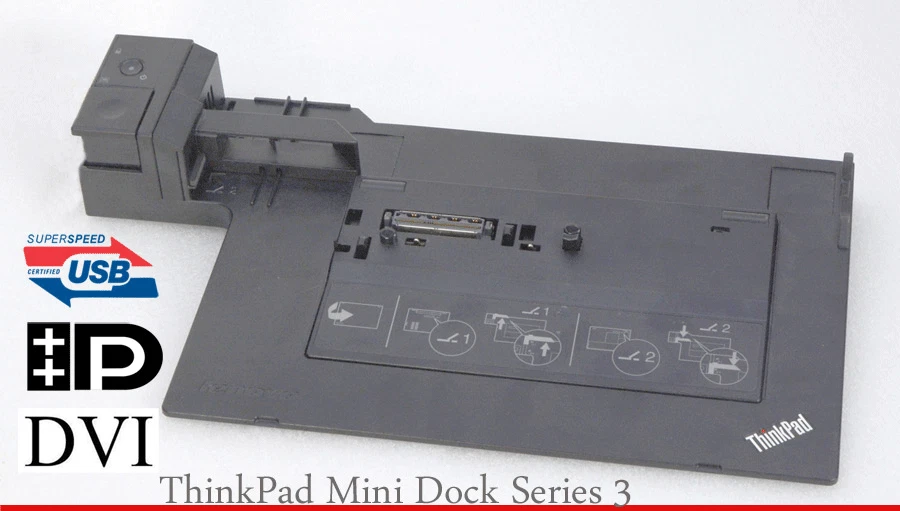 DOCKING STATION IBM LENOVO THINKPAD MINI DOCK SERIES 3 USB 3.0 04W3587 4337 DOC3 - Bild 1 von 4