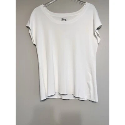 NUEVO CON ETIQUETAS Camisa Chicos Blanca Manga Corta Viscosa Mezcla Nailon Básica Minimalista Talla 3 Foto 1 de 4