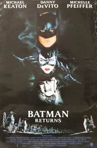 "BATMAN RETURNS" Affiche US originale Michael KEATON, Michelle PFEIFFER,D.DeVITO - Picture 1 of 1