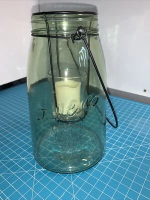 JALL & Co "Mason" Jar Tealight Tea Light Castiçal Decoração para Casa Verde - Imagem 1 de 4