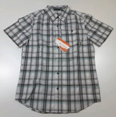 Merrell Men's Excurza Shirt Manganese Plaid UPF 20+ Short Sleeve Shirt Size S - Image 1 of 4