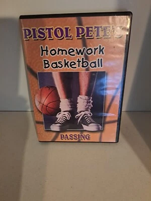 PISTOL PETE MARAVICH - HOMEWORK BASKETBALL - PASSING rare dvd Training COACH - Image 1 of 2