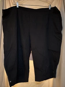 Just My Size Classic Black Stretch Capri Pants Plus Size 4X - Picture 1 of 5