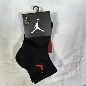 JORDAN KID'S QUARTER SOCKS 3-PK 10C-3Y UJ0009-023 Black FREE SHIPP - Picture 1 of 5