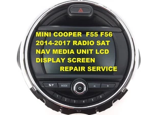 MINI COOPER 2014-2017 RADIO SAT NAV MEDIA LCD DISPLAY SCREEN REPAIR SERVICE - Picture 1 of 2
