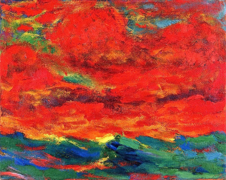 Impresión artística de Emil Nolde - A Long Time, Sky and Sea (1930) - 17" x 22" Foto 1 de 1