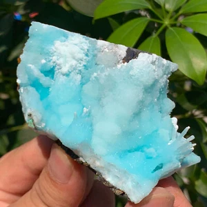 158 g natürlicher blauer Strukturstein Kristall, Heteropolar chinesischer blauer Aragonit - Bild 1 von 14
