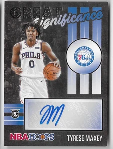 TYRESE MAXEY 2020 PANINI NBA HOPPS ROOKIE AUTO AUTOGRAPH RC CARD! - Picture 1 of 1