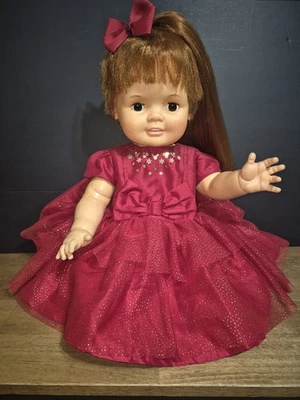 ВИНТАЖНЫЙ 1972 BABY CRISSY растет волосы в DISNEY платье кукла идеальный GHB-H-225 - Изображение 1 из 4