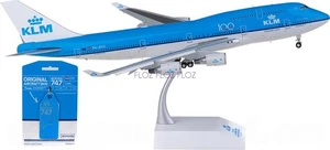 1:200 for JC Wings for KLM for Boeing 747-400 PH-BFG Flaps Down w/ Aviation Tag - Picture 1 of 2