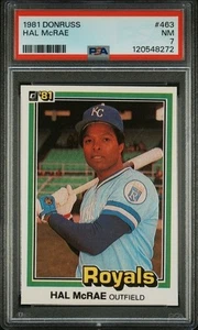 1981 Donruss #463 - HAL McRAE - PSA 7 quasi nuovo!! - Foto 1 di 2