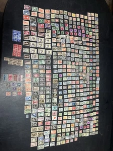 500+ Teile alte Briefmarkensammlung aus aller Welt mindestens 19 Orte + USA - Bild 1 von 24