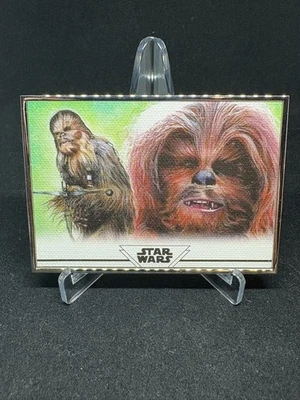 Star Wars: Stellar Signatures 2021/100 boceto de Chewbacca Jason Davies Foto 1 de 2