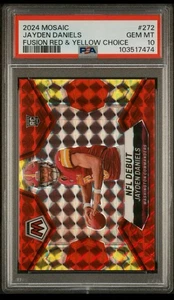 2024 Panini Mosaic - NFL Debut Jayden Daniels #272 Choice Fusion Red & Yellow... - Picture 1 of 2