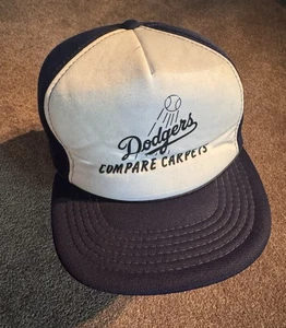 VTG Los Angeles Dodgers Baseball Hat Cap SnapBack Blue White Foam Compare Carpet - Picture 1 of 7