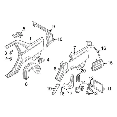 For Volvo S60 2001-2009 Volvo Quarter Panel Splash Shield Rivet — 第 1/4 张图片