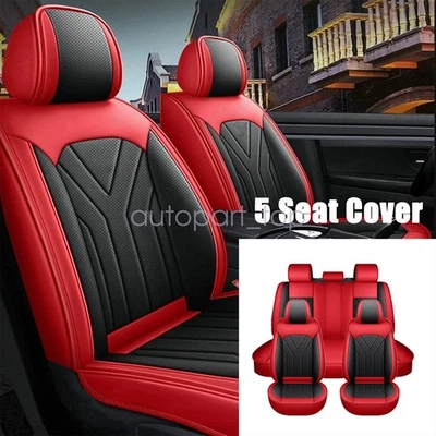 For Nissan Rogue Murano PU Leather Car Seat Covers 5-Seat Front Rear Cushion - Изображение 1 из 4