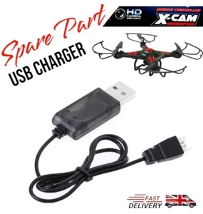 USB Charger for X-Cam Live Drone Spare Fast USB Charging Cable For RC Drones UK - Picture 1 of 7