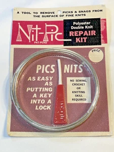 Vintage Nit-Pic Polyester Double Knit Repair Kit Made in USA Lamoureux Designs - Picture 1 of 2