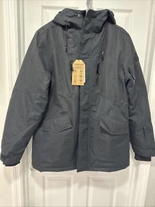 Avalanche Men's Parka Coat Winter Ski Jacket Black Gray Waterproof Sz Large - Picture 1 of 5