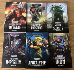 Warhammer Space Marine Conquests Complete Novel Series 6 Books - Foto 1 di 6