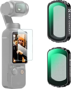 K&F Concept Magnetic Black Diffusion 1/4 1/2 Filters Set for DJI Osmo Pocket 3 - Picture 1 of 8