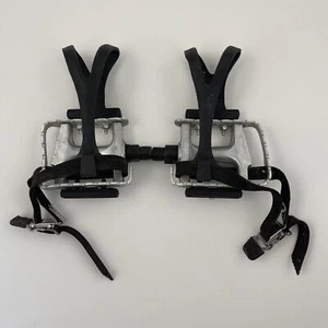 VP-332A Bike Pedals VP-706 "L” Toe Clips Aluminum MTB Mountain Cycling - Dented - Picture 1 of 11