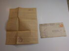 WWII Letter 1944 French Francs Notes 255th Infantry Niagara Falls New York WW2 
