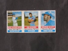 1976 Hostess Panel VARIATION BROWN PRINT Harrelson Hughes Scott #'s 52-54
