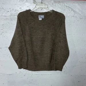 Vintage AVON FASHIONS Pullover Crop Sweater Round Neck Brown Women’s Sz Large - Picture 1 of 7