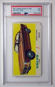 1961 Topps SPORTS CARS Checklist Card #45 - Volvo P-1800, PSA 7 NM - Picture 1 of 4
