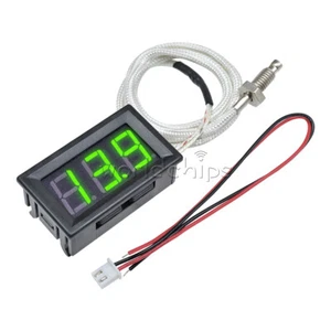 DC 12V Digital Green LED Display Thermometer K-type M6 Thermocouple Gauge - Picture 1 of 2