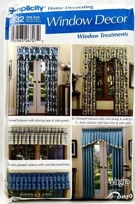 Patrón de costura Simplicity 5532 2003 tratamientos de ventana 5 estilos cortinas 11589 Foto 1 de 2