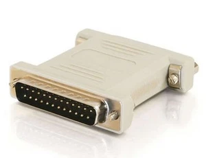 DB25 25-Pin Male/Male Null Modem Adapter (Beige) - Picture 1 of 3