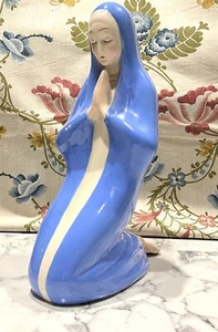 Teodoro Sebelin Nove Bassano Italy Keramik Kniende Madonna Jungfrau Maria 1930’s+ - Bild 1 von 14