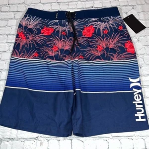 Boys' Hurley Americana Floral Swim Boardshorts red - Picture 1 of 2