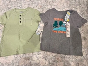 NWT Cat & Jack Toddler Boy's Size 3T Short Sleeve Henley T Shirt Bundle-2PCS - Picture 1 of 1