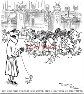 1922 Stanzdruck "Sie möchte einen Schnappschuss des Prinzen" kleine Karikatur von BATEMAN - Bild 1 von 1