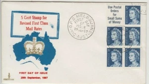 Stamps 1967 Australia 5c blue QE2 booklet pane on Parade cachet FDC variety - Picture 1 of 1