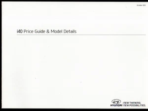 Hyundai i40 Specifications 2012-2013 UK Market Foldout Brochure Saloon & Tourer - Picture 1 of 2
