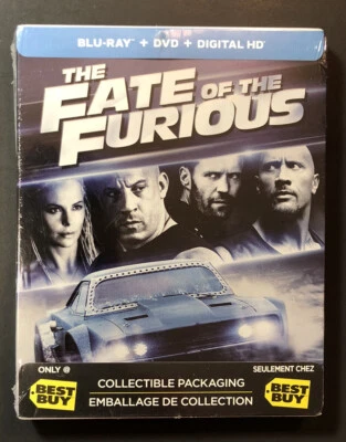The Fate of the Furious [ Limited Edition STEELBOOK ] (Blu-ray + DVD) NEW - Image 1 of 4