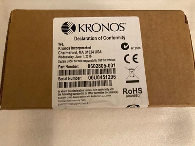 Kronos Battery Charger Battery Kit / 8602805-001 - Image 1 of 2