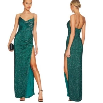 NWT Retrofete Katya Sequin Formal Long Dress in Green XXS Retail $798 - Image 1 of 4