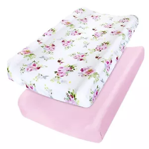 Changing Pad Cover Soft Unisex Diaper Change Table/Cradle Sheets 32"x16" 2 Pack - Picture 1 of 6