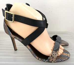 New WITTNER Shing Snake Skin Look Strappy Heels Sz 38 (7) #16828 - Picture 1 of 5
