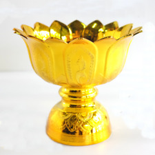 VINTAGE GOLD TRAY BOWL THAI BUDDHIST TRADITIONS ALTAR FOR AMULET HOME DECOR