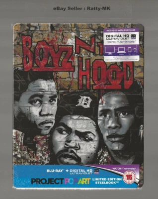 BOYZ N THE HOOD - UK EXCLUSIVE PROJECT POP ART BLU RAY STEELBOOK - NEW & SEALED - Image 1 of 3