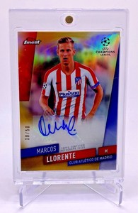 2019-20 Marcos Llorente Topps Finest Gold Refractor Athletico Autographed 18/50