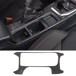 Carbon Fiber Central Control Water Cup Holder Frame Trim For Subaru WRX 21-2023 - Picture 1 of 16