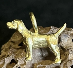 Plata de ley 3D Vermeil GSP? Dije para perro firmado “Sterl A~M”? ¡Músculos detallados! - Imagen 1 de 5